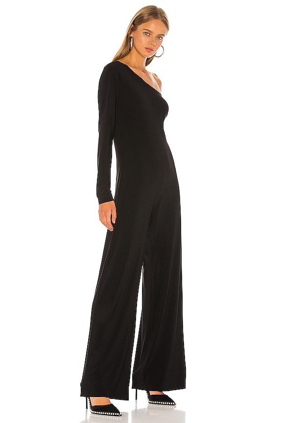 view 2 of 3 Long Sleeve Drop Shoulder Jumpsuit in Black