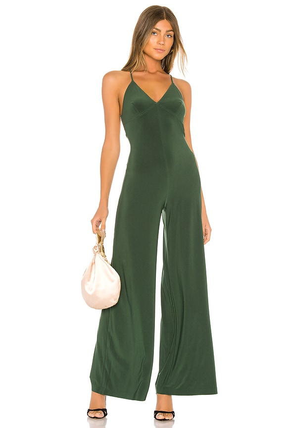view 1 of 3 Low Back Slip Jumpsuit in Forest Green