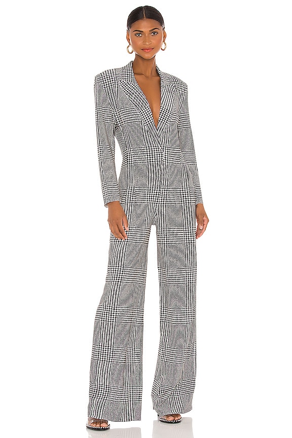 view 2 of 4 Single Breasted Straight Leg Jumpsuit in Glenn Plaid