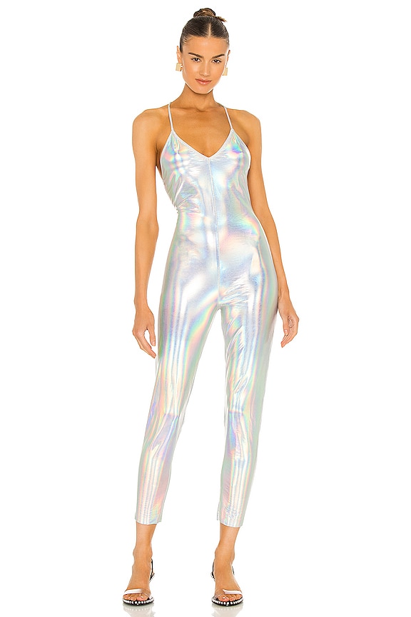 view 2 of 4 Low Back Fara Slip Catsuit in Hologram
