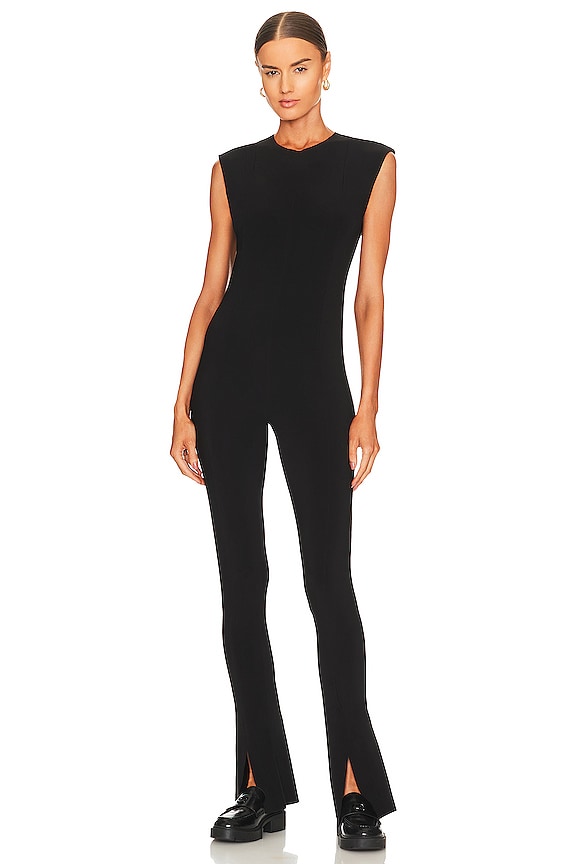 view 2 of 5 Sleeveless Spat Legging Catsuit in Black