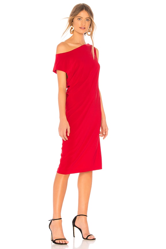 view 2 of 3 Drop Shoulder Dress in Red