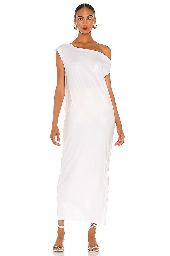 view 2 of 4 Drop Shoulder Gown in White