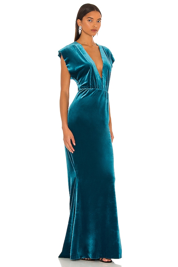 view 2 of 3 VESTIDO LARGO RECTANGLE in Teal