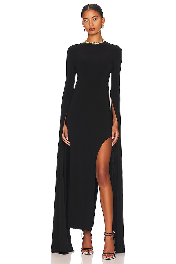 view 2 of 3 Ribbon Sleeve Gown in Black