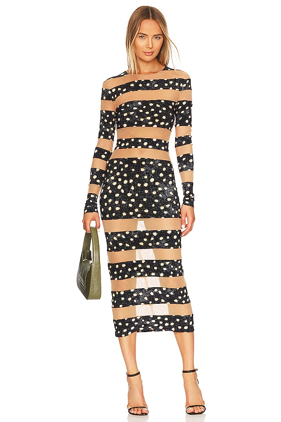 view 1 of 3 VESTIDO SPLICED in Scattered Dots