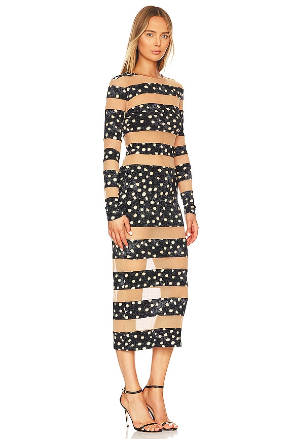 view 2 of 3 VESTIDO SPLICED in Scattered Dots