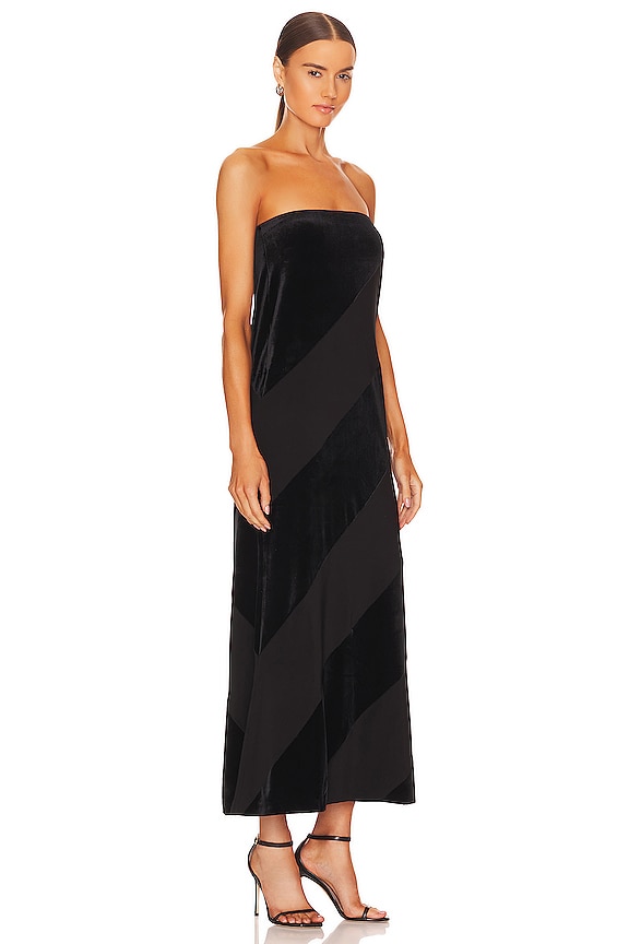 view 2 of 3 Spiral Strapless Dress in Black