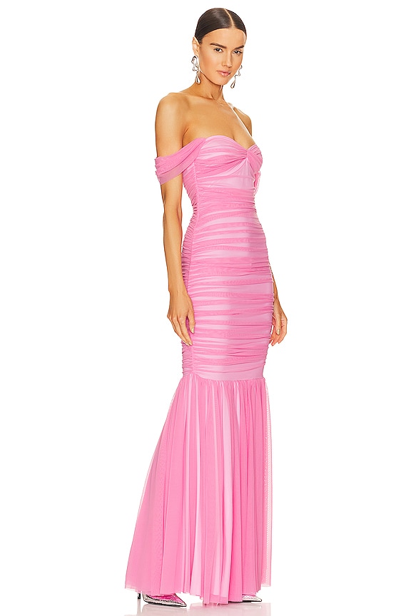 view 2 of 3 Walter Fishtail Gown in Candy Pink