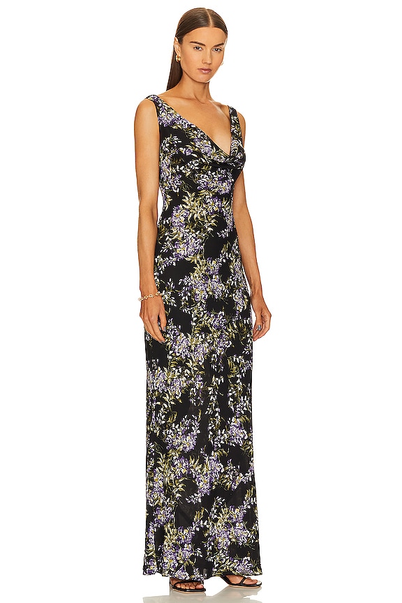 view 2 of 3 ROBE DE SOIRÉE DRAPÉE in Lavender Floral