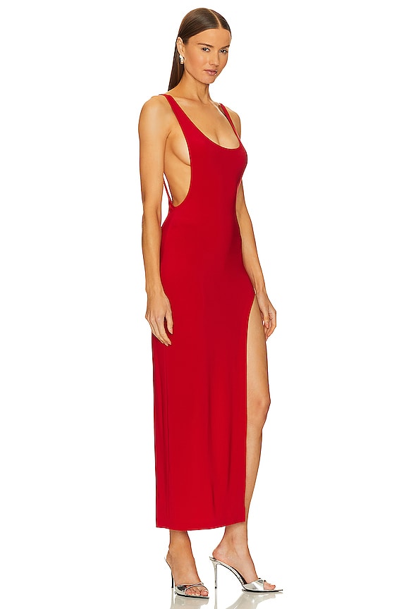 view 2 of 3 Marissa Wide Slit Gown in Red