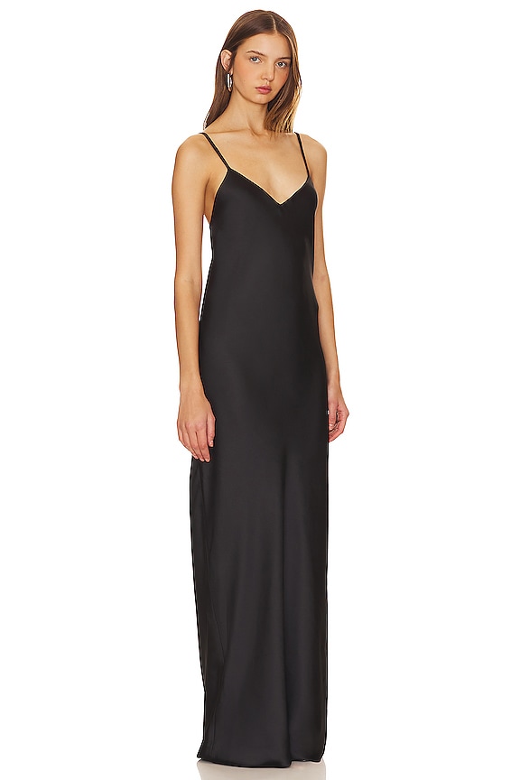 view 2 of 3 Bias Slip Gown in Black