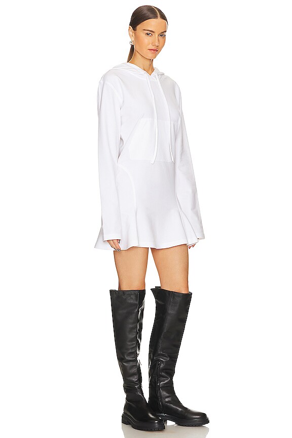 view 2 of 3 HOODED FISHTAIL 미니 원피스 in Snow White