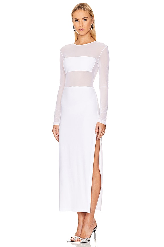 view 2 of 3 Dash Dash Side Slit Gown in Snow White