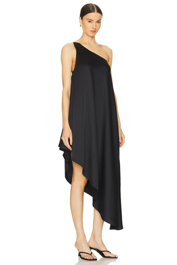 view 2 of 3 TÚNICA DIAGONAL CON HOMBRO DESCUBIERTO in Black