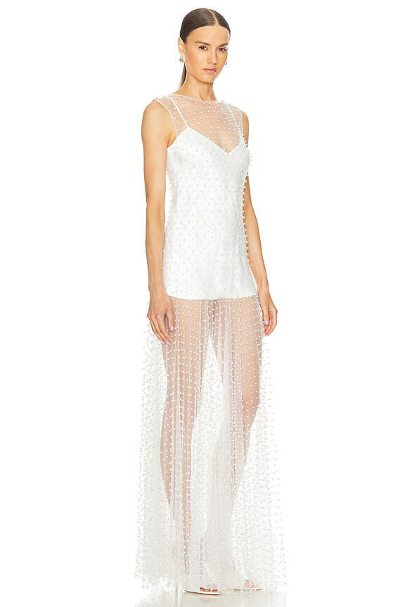 view 2 of 4 Sleeveless Flared Gown in Snow White