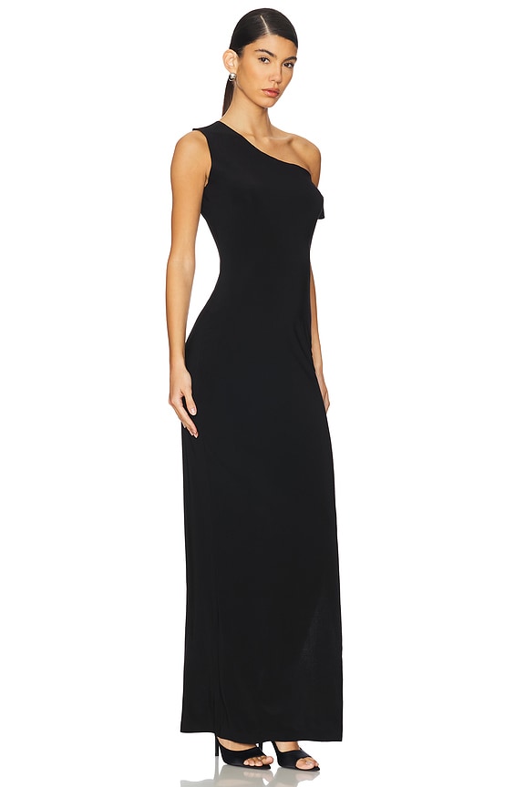 view 2 of 4 Drop Shoulder Fitted Gown in Black