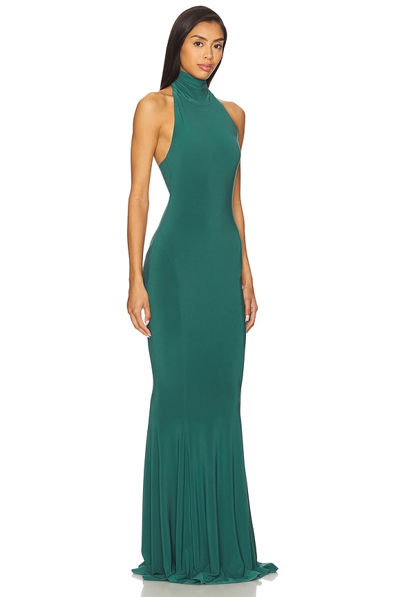 view 2 of 3 ROBE DE SOIRÉE DOS NU in Mountain Green