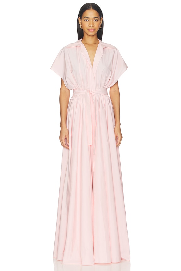 view 1 of 3 Super Oversized Nk Shirt Flared Gown in Ballet Pink