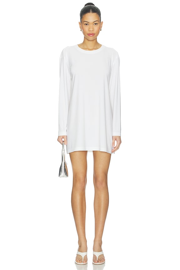 view 1 of 3 VESTIDO OVERSIZED LONG SLEEVE MINI in Snow White