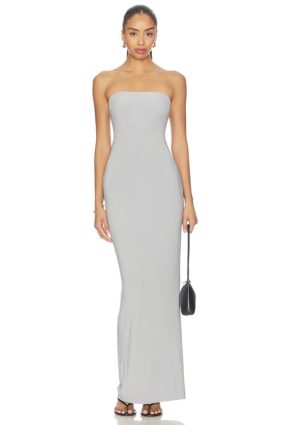 view 1 of 3 VESTIDO STRAPLESS LONG in Grey
