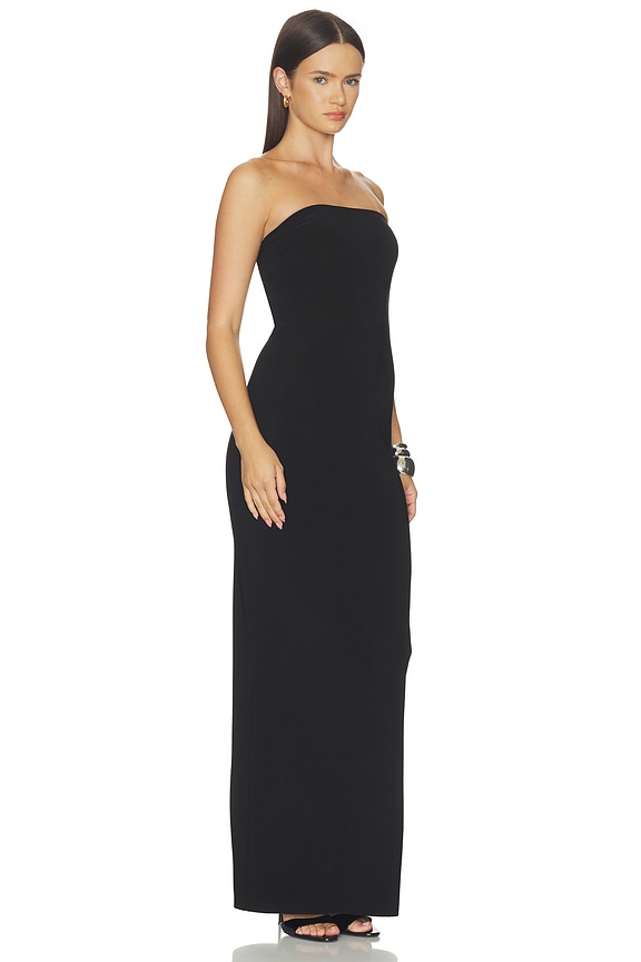 view 2 of 3 VESTIDO LARGO SIN TIRANTES in Black