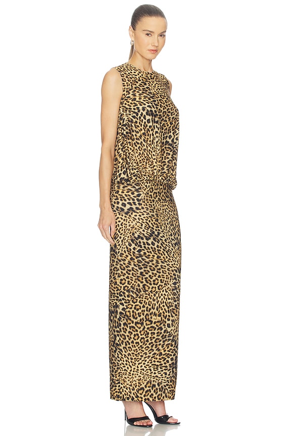 view 2 of 3 Babydoll Gown in Cheetah Patch