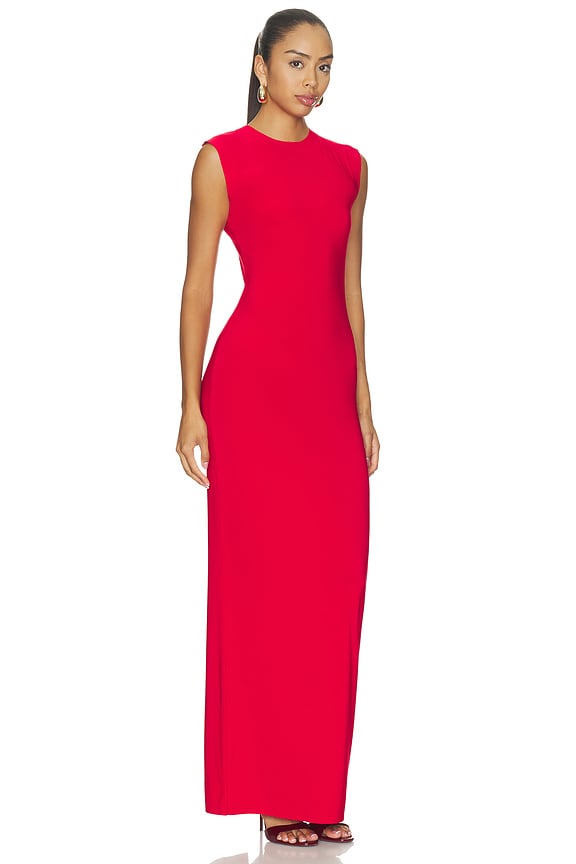 view 2 of 3 Sleeveless Long Dress in Tiger Red