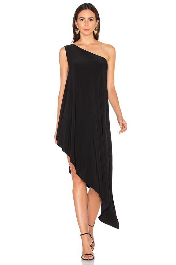 view 2 of 3 One Shoulder Diagonal Tunic in Black