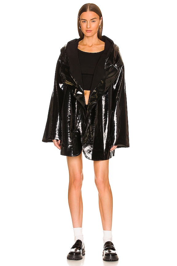 view 2 of 4 Oversized Hooded Car Coat in Black