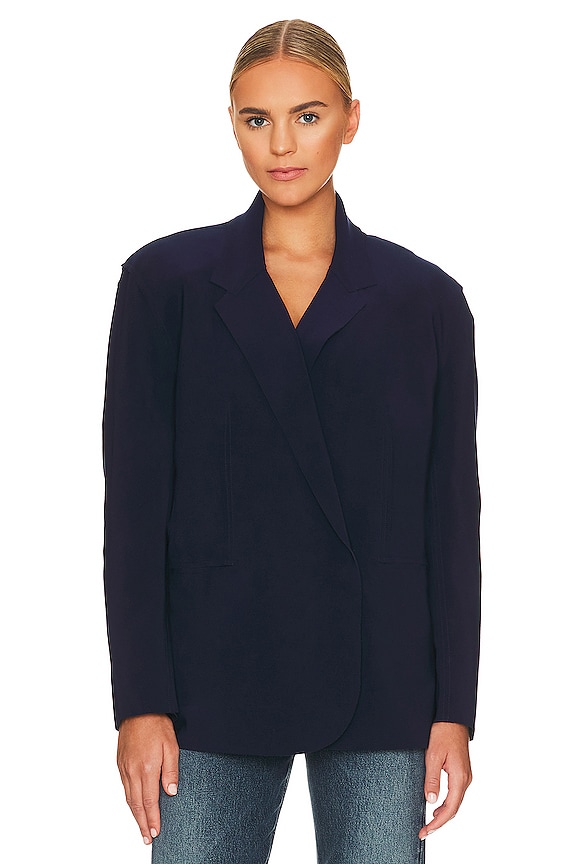 view 2 of 5 Oversized Double Breasted Jacket in True Navy