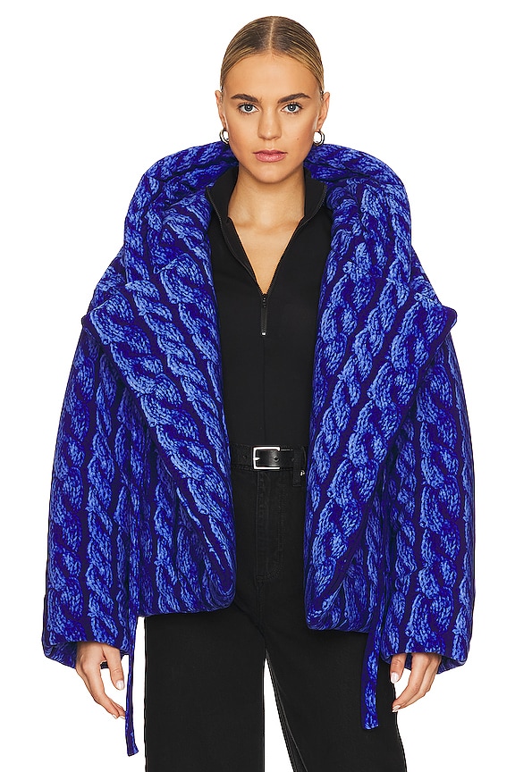 view 2 of 5 Hooded Sleeping Bag Coat in Cobalt Blue