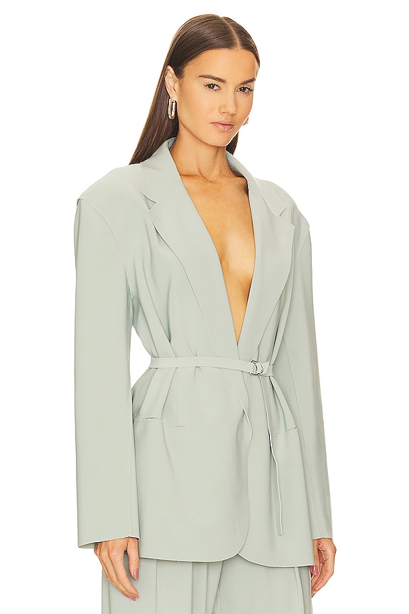 view 2 of 4 Oversized Single Breasted Jacket in Dried Sage