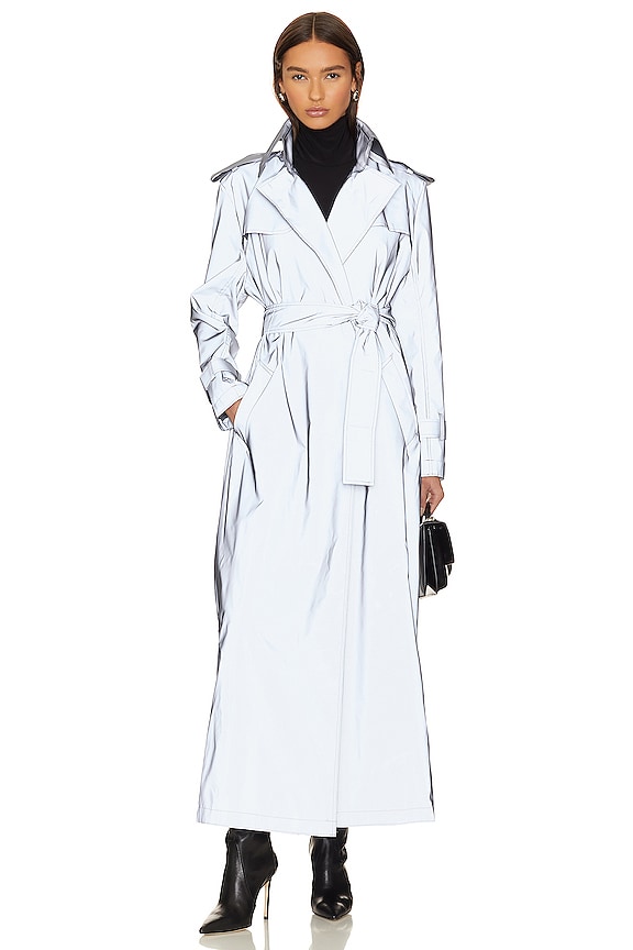 view 2 of 4 アンクル丈ダブルブレストトレンチ in Grey