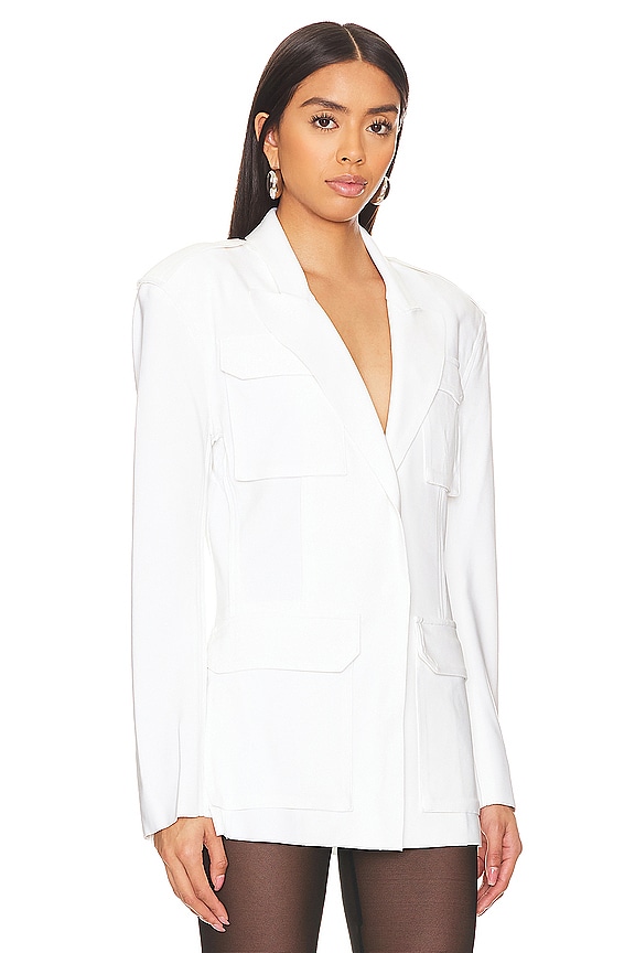 view 2 of 4 Single Breasted Cargo Jacket in Snow White