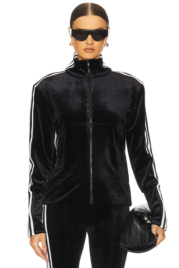 view 2 of 5 SIDE STRIPE 터틀넥 자켓 in Black & Offset Stripe