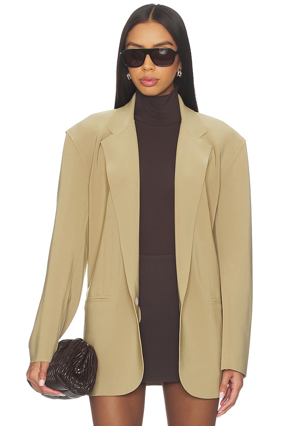 view 2 of 5 Oversized Single Breasted Jacket in Camel