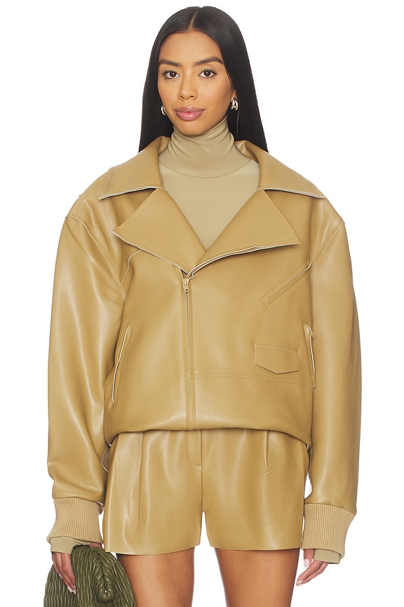 view 2 of 5 BLOUSON MOTARD OVERSIZED in Camel