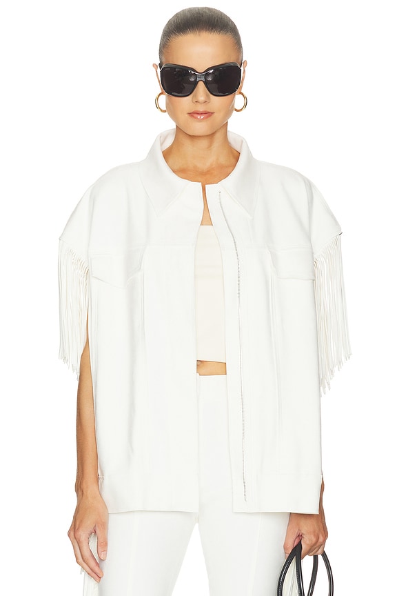 view 2 of 6 BLOUSON EN JEAN OVERSIZED SANS MANCHES in Snow White