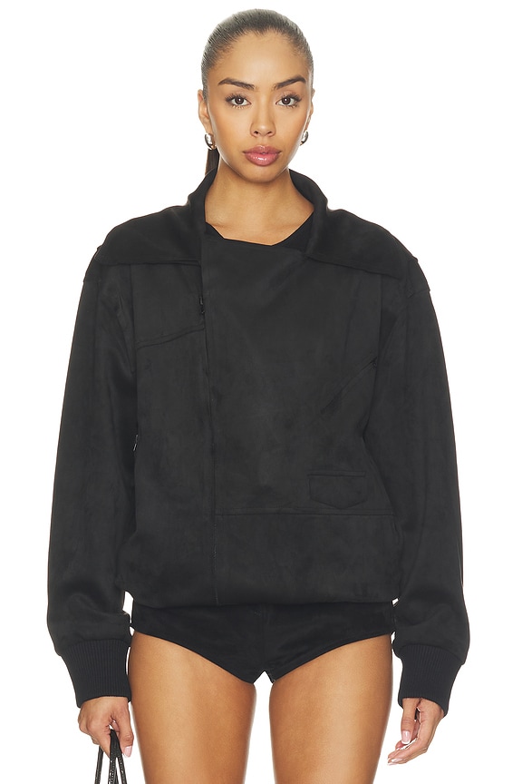 view 2 of 5 Oversized Moto Jacket in Black