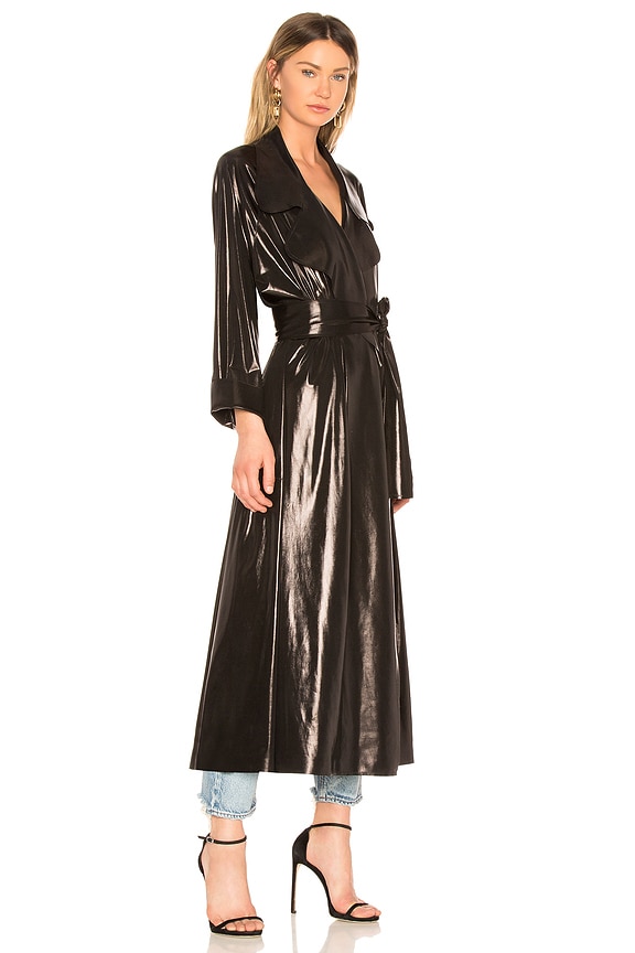 view 2 of 3 80's Flared Trench in Black