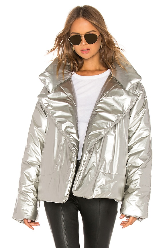 view 2 of 5 Short Sleeping Bag Coat in Silver