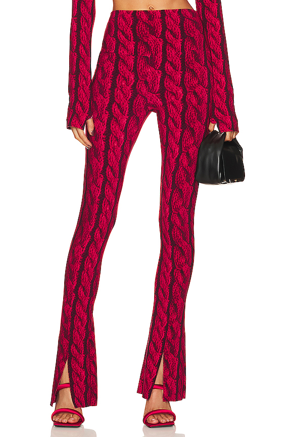 view 1 of 4 Spat Legging in Red Cable