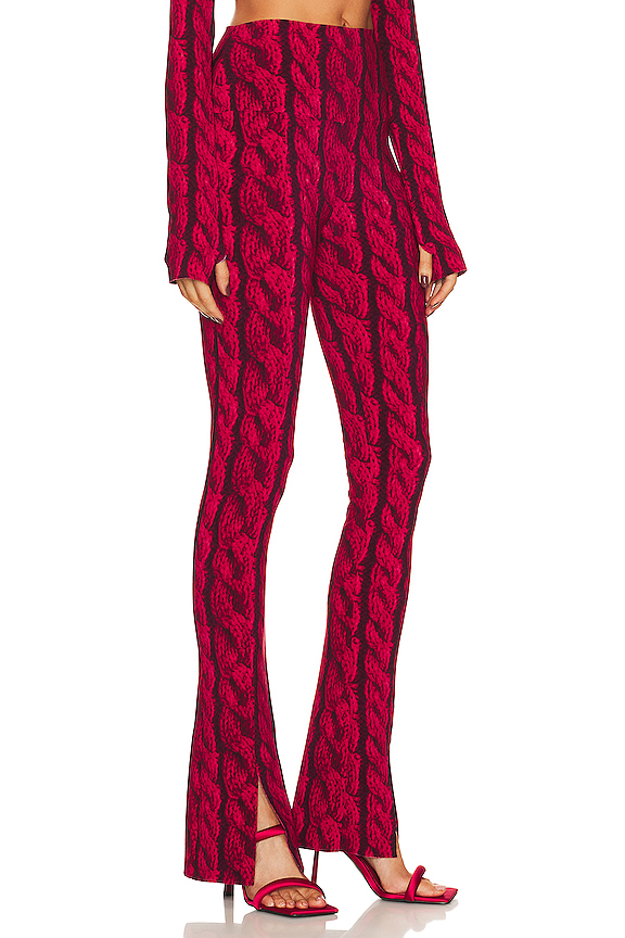 view 2 of 4 Spat Legging in Red Cable