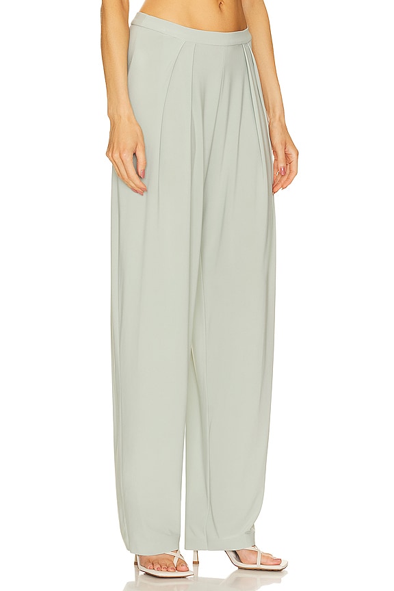 view 2 of 4 Tapered Pleated Trouser in Dried Sage
