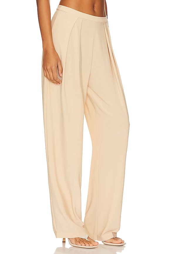 view 2 of 4 Tapered Pleated Trouser in Con Leche