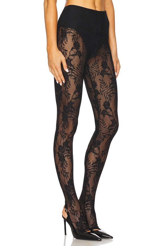 view 2 of 6 フーティ付きレギンス in Black