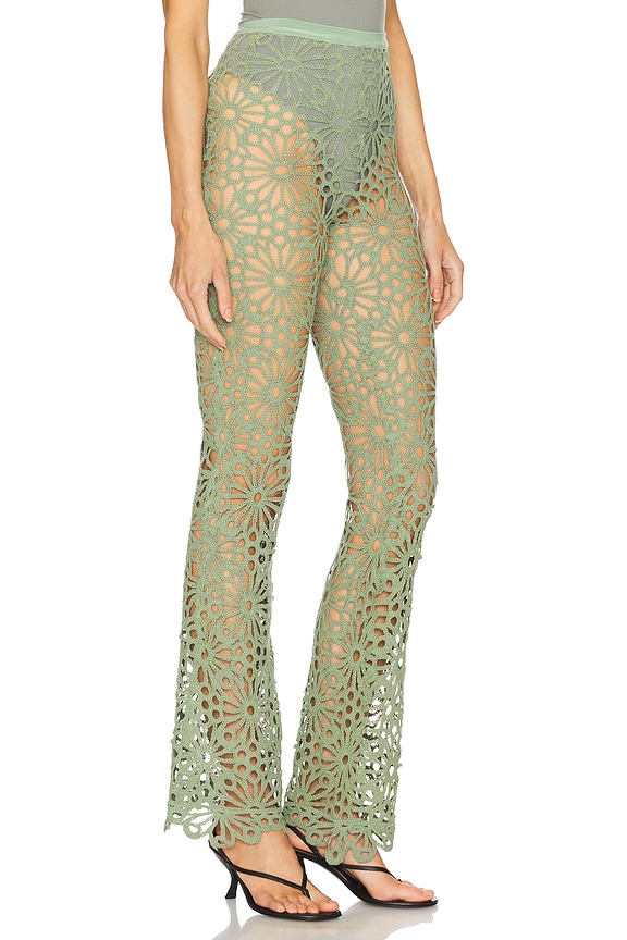 view 2 of 6 Boot Pant Without Waistband in Vintage Green