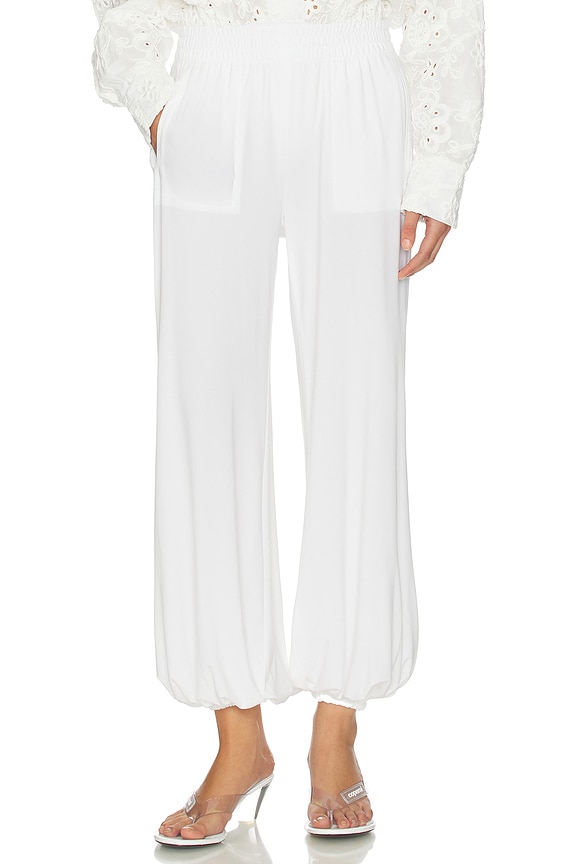 view 1 of 6 Boyfriend Puff Jog Pant in Snow White