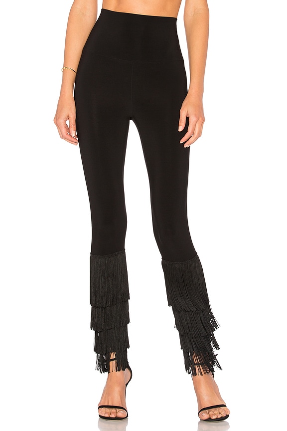 view 2 of 4 Fringe Hem Legging in Black